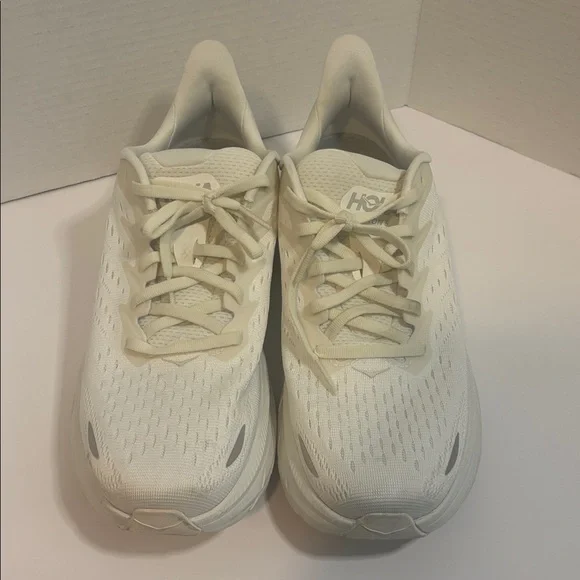 HOKA Clifton 8 Women’s 10B White Athletic Running Walking Laced Shoes - Picture 2 of 8